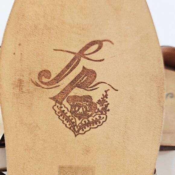 NWOB Free People Collection Romeo Square Toe Leather Wrap Sandal in Platino 36 - Picture 15 of 16